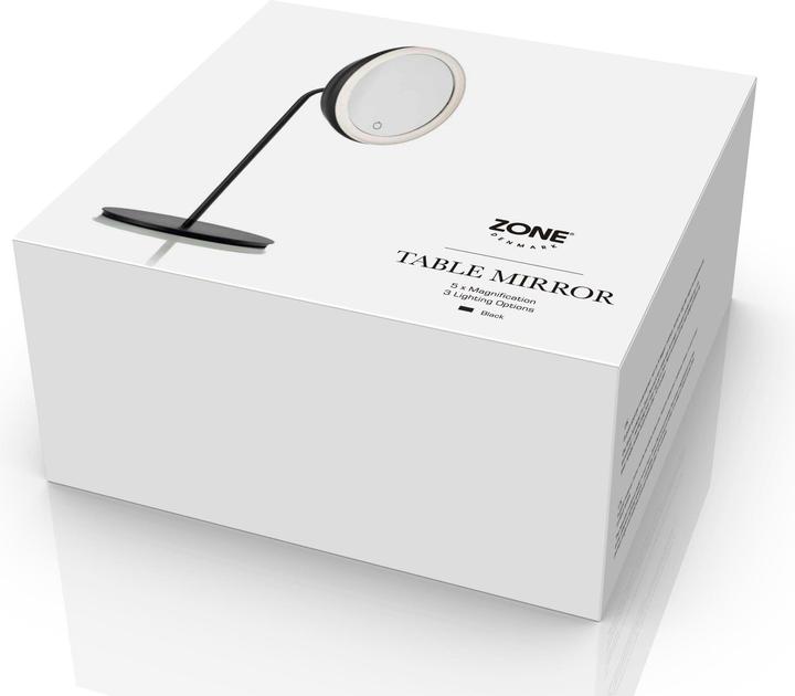 Actual product image Zone Denmark Zone Cosmetic mirror Ø 18 cm Black (18 x 18 x 34 cm)