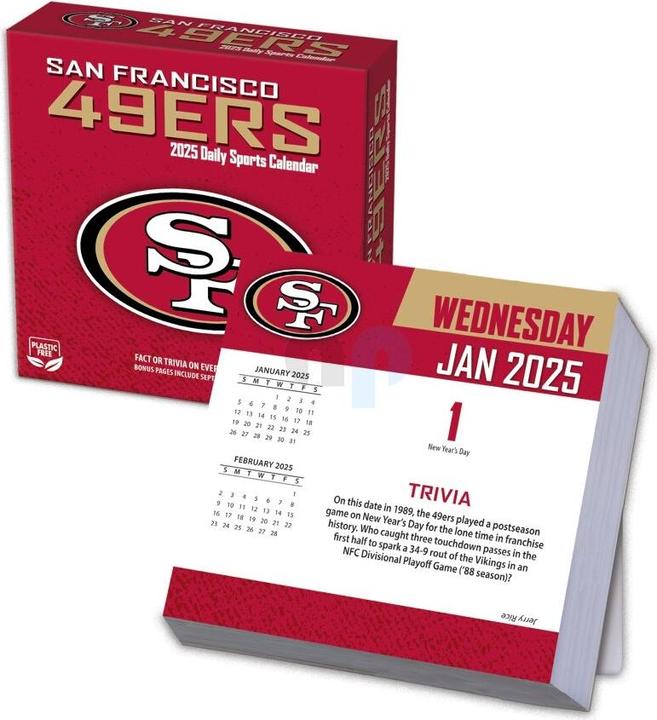 Image du produit NFL - San Francisco 49Ers - Calendrier de bureau 2025 (Allemand, Français, Italien, Espagnol, Anglais)