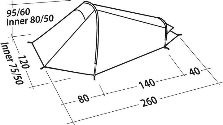 Image du produit Easy Camp Geminga 100 Compact 1 personne(s) Bleu, Blanc Tente tunnel (Tente tunnel, 2.12 kg, 1 personne)