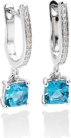 Produktbild Breuning OHRSCHMUCK - ED.TOP.DUNKEL (SWISS BLUE)/Brill. 0,066 Ct. H/si (585, - Gold)