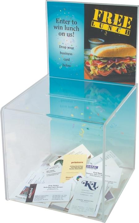 Actual product image Deflecto Suggestion or donation box crystal clear