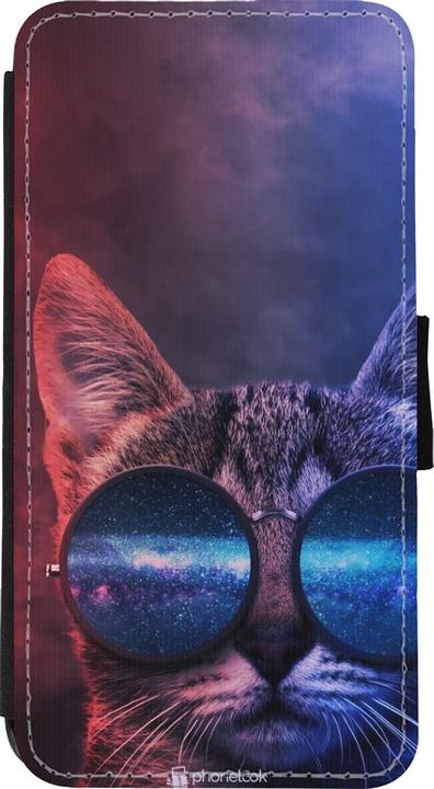 Image du produit PhoneLook Coque Wallet noir Red Blue Cat Glasses (Apple iPhone XS Max)
