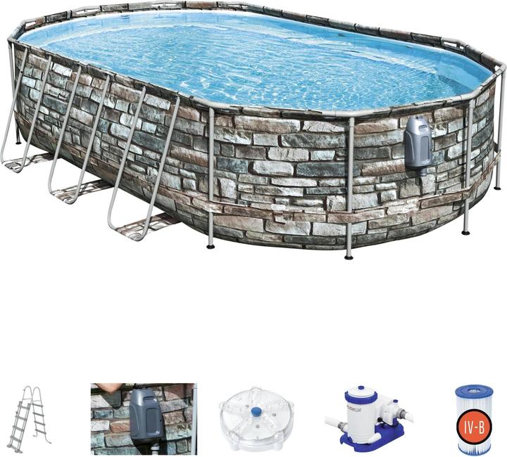 Produktbild Bestway Pool Power Steel Comfort Jet Series Set 610 x 366 x 122 cm (610 x 366 x 122 cm)
