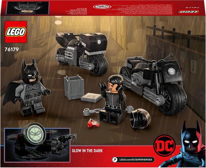Produktbild LEGO Batman und Selina Kyle: Verfolgungsjagd auf dem Motorrad (76179, LEGO DC)