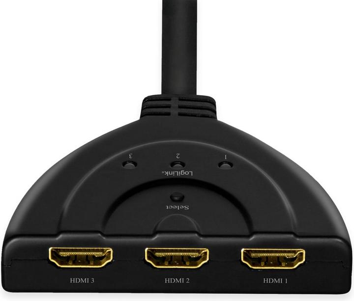 Immagine prodotto LogiLink HD0040 Splitter HDMI 1x3/3x1-Porta, 4K/30 Hz, CEC, bidirezionale, pigtail