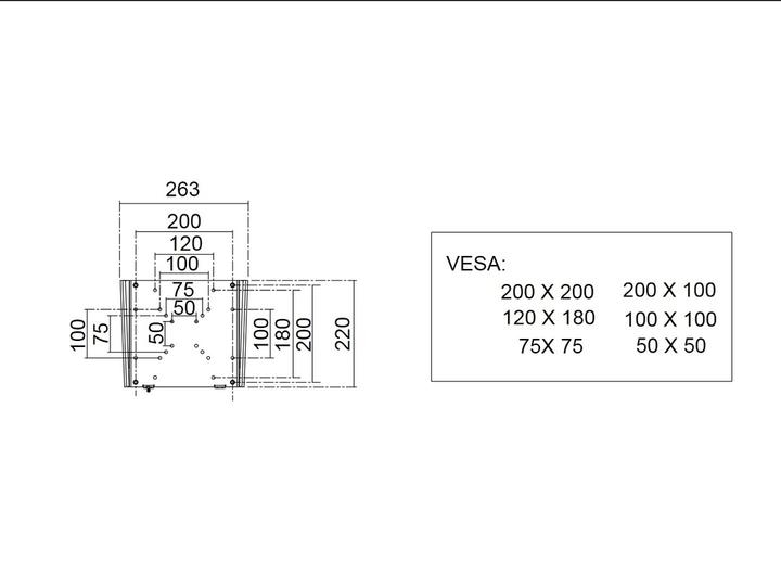Actual product image Multibrackets Bracket to monitor stand, black, max 40kg