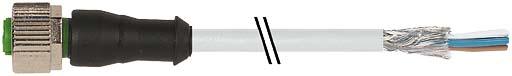Produktbild Murr Elektronik M12 Bu. 0° gesch. freies Ltg.-ende PUR 8x0.25 geschirmt gr UL/CSA+schleppk. 10m