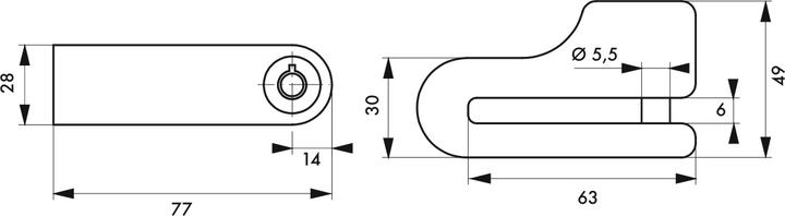 Actual product image Thirard Antivol scooter block avec câble 2 clés -