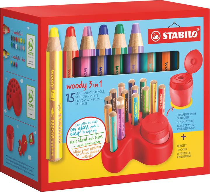 Produktbild STABILO Woody (Mehrfarbig, 15 x)