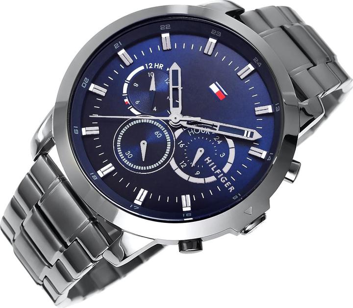 Actual product image Tommy Hilfiger Hilfiger - 1791796 Horloge - Mannen - Grijs- RVS - Ø 46 mm (46 mm)