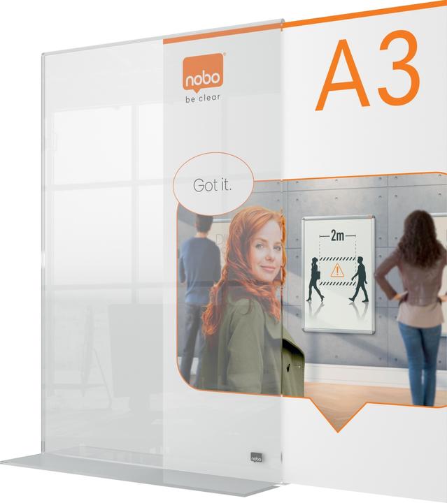 Actual product image Nobo Freestanding Poster Frame Premium Plus Acrylic (297 x 420 mm)