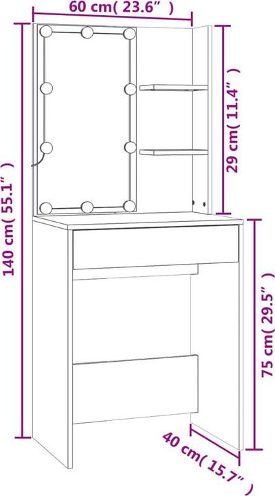 Immagine prodotto VidaXL Milakhna (60 x 40 x 140 cm)