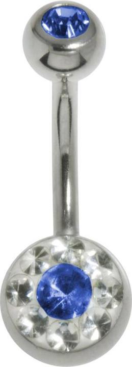 Actual product image Bijouteria Bellypiercing (Surgical steel 316L, Epoxy resin, Crystal)