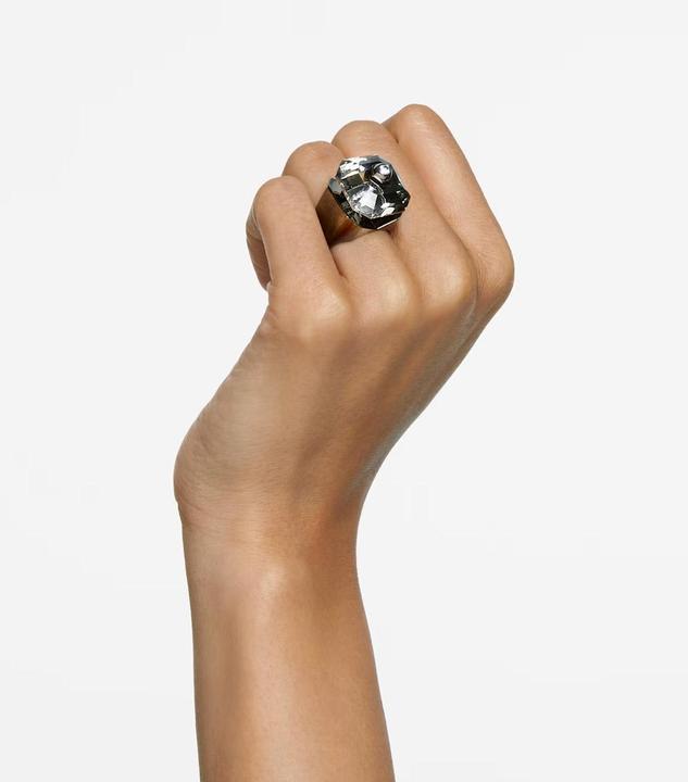 Produktbild Swarovski Numina Cocktailring Oktagon Schliff Schwarz (64)