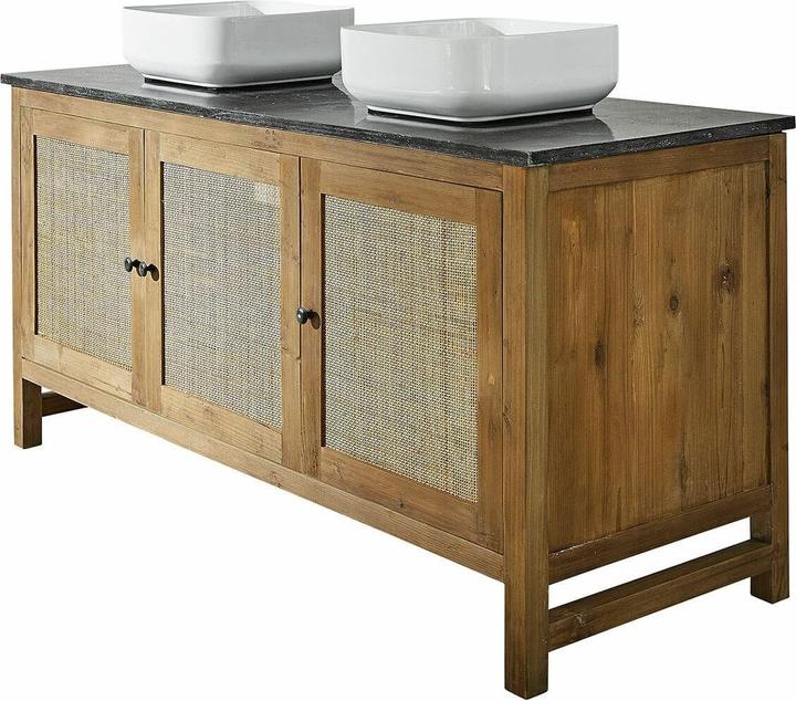 Image du produit Loberon Meuble double vasque Jovelle marron