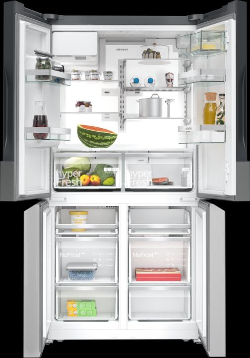 Image du produit Siemens iQ700, Kühl-Gefrier-Kombination, mehrtürig, 183 x 90.5 cm, Edelstahl antiFingerprint, KF96DPPEA (574 l)