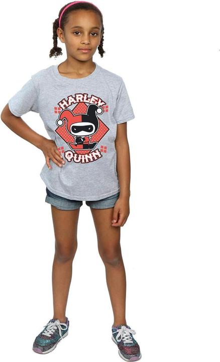 Immagine prodotto Harley Quinn Maglietta Chibi Ragazze (152, 158)