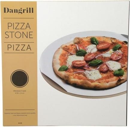 Actual product image Dangrill BBQ pizza stone, round, with aluminium plate, 38cm