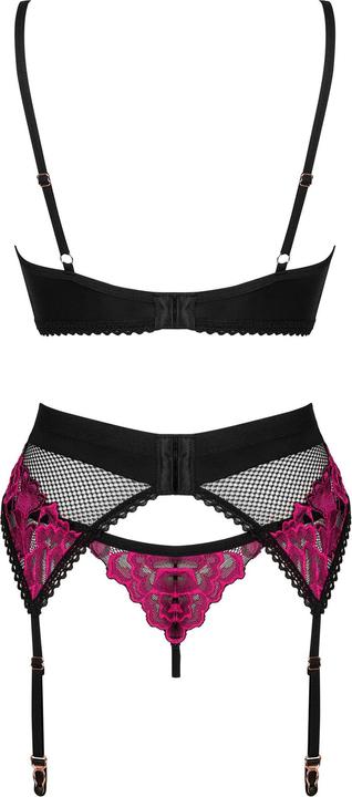 Image du produit Obsessive Ensemble 3 pièces Rosenty - Noir/Violet (XS, S)