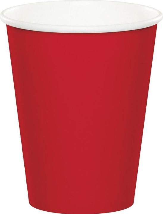 Actual product image Unique Party cup plain red cardboard (8 x)