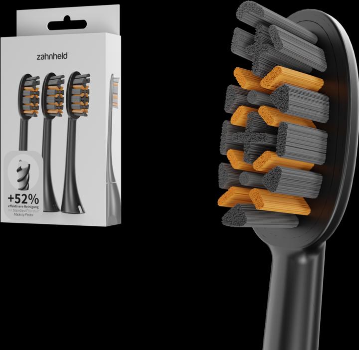 Image du produit Zahnheld Tête de brosse Pro X-Clean 3x Noir (3 x)