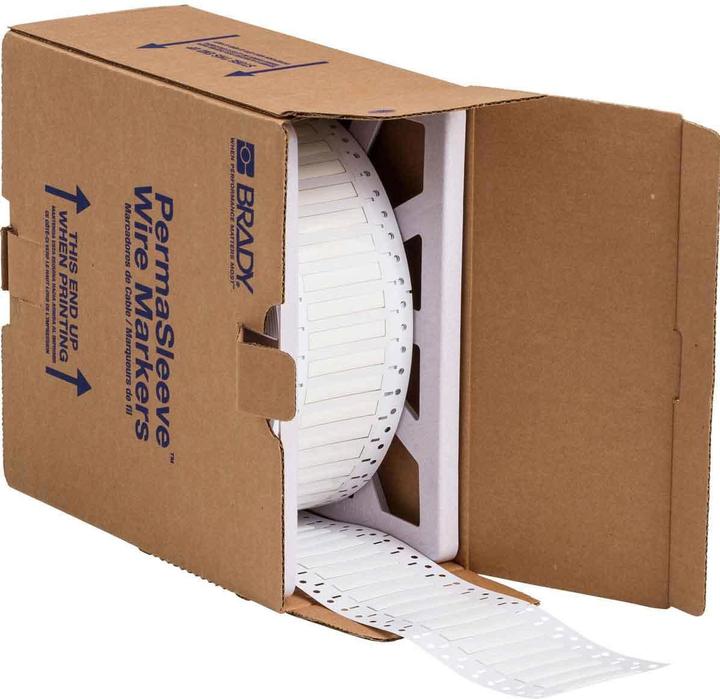 Produktbild Brady 2LSZH-187-2-WT-2, B-7641, PermaSleeve Schrumpfschlauch 2:1, Weiss, 25.40 x 8.50 mm, Low Smoke