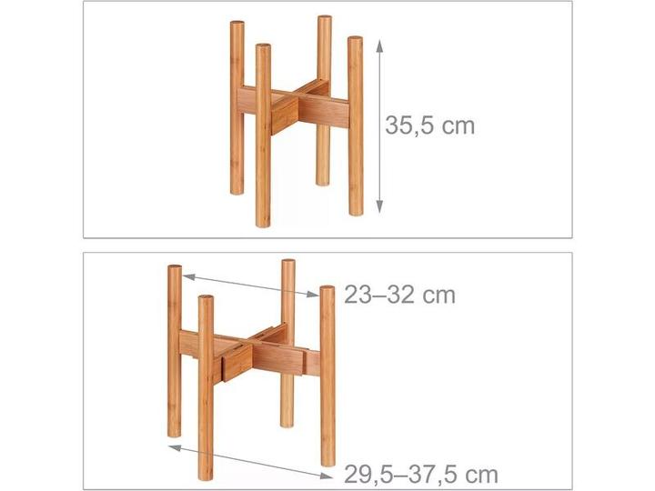 Image du produit Relaxdays Support pour plante de bambou, réglable