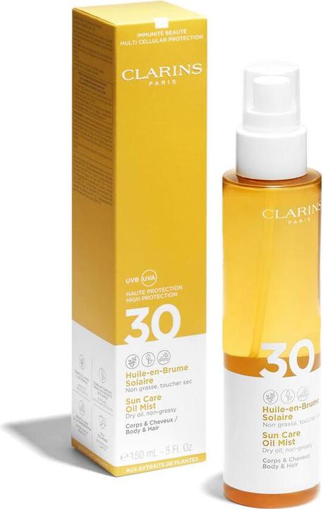 Image du produit Clarins Sun - Huile-en-Brume Solaire Corps & Cheveux SPF30 (Crème solaire visage, SPF 30, 150 ml, 190 g)