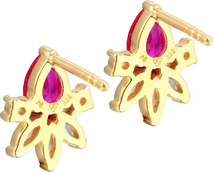 Immagine prodotto Elli Orecchini zirconia cubica rubino sintetico argento 925 (Argento 925, Rubino sintetico, Zirconia)