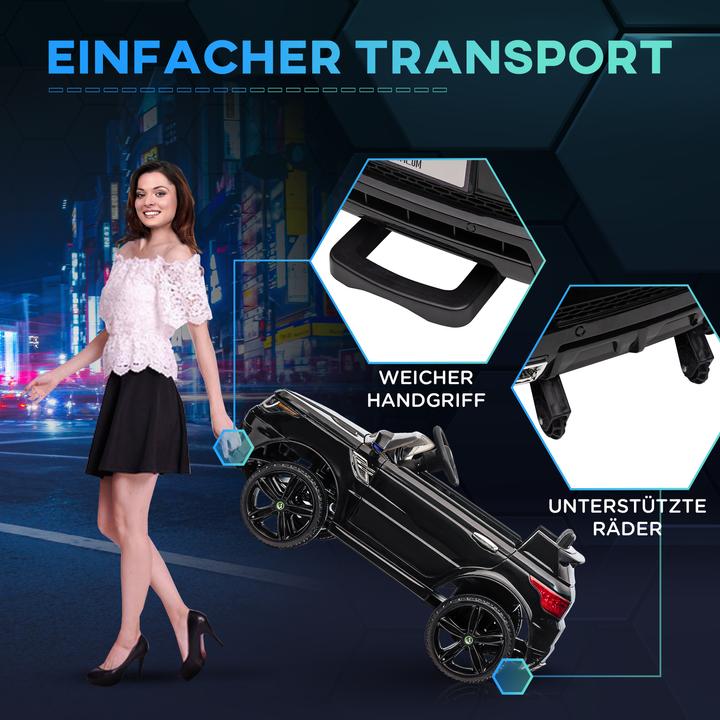 Image du produit Swisshandel24 Voiture électrique pour enfants, télécommande 2,4 G, ceinture de sécurité, musique, klaxon, phares (12 V)