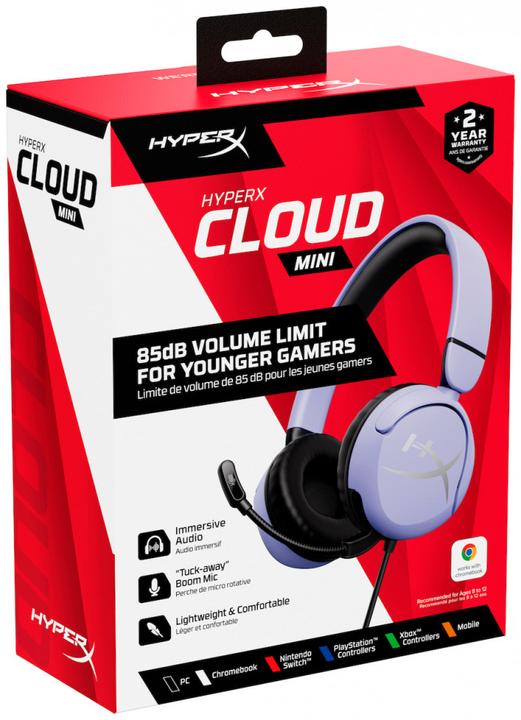 Produktbild HyperX 7G8F5AA Cloud Mini Kids Lavender (Kabelgebunden)