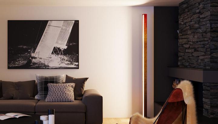 Image du produit kln.swiss Lampadaire en bois Columna (4845 lm)