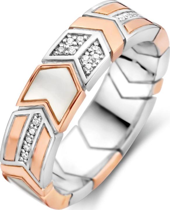 Produktbild Ti Sento Milano Ring mit Zirkonia und Perlmutt 12202MW (56, 925 Silber)