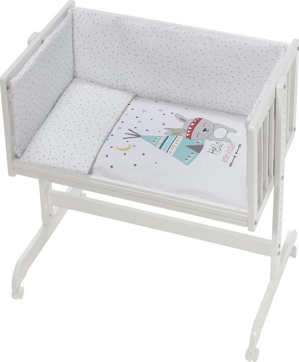 Produktbild Interbaby Co-Sleeping Wiege - Weiss Buche +Bettwäsche+Bekleidung+Matratzen - Weiss