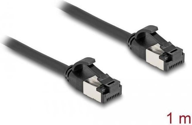 Delock Câble RJ45 mâle à mâle Cat.8.1 flexible 1 m noir (U/FTP, CAT8.1, 1 m)