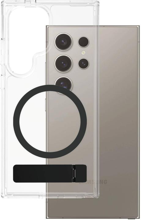 Actual product image PanzerGlass CARE by ® Feature Case Transparent w. Black Kickstand & Qi Compatible Samsung Galaxy S 2 (Samsung Galaxy S25 Ultra)