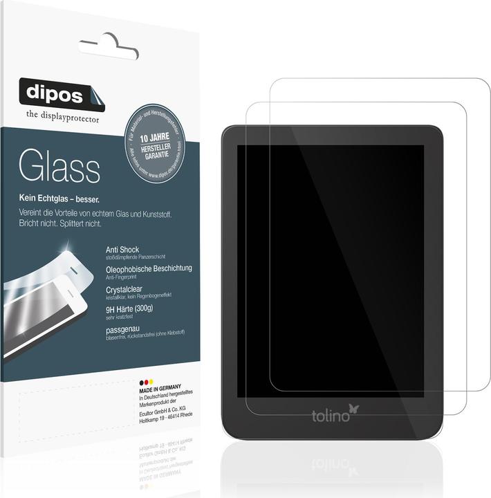 Actual product image Dipos Anti-Shock Screen Protector Clear (1 Piece, Tolino Shine 4)