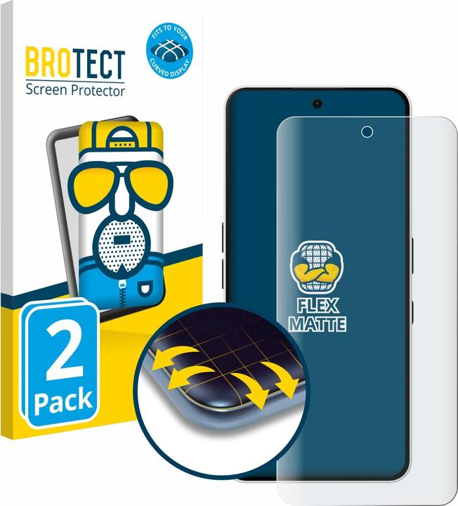 Immagine prodotto BROTECT Full-Screen Pellicola Opaca (2 Pezzo/i, Niente Telefono (3a) Pro)
