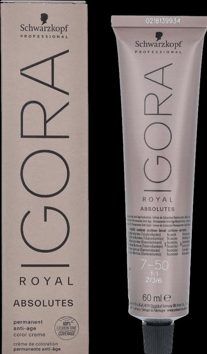 Produktbild Schwarzkopf Professional Igora Royal - 7-50 Mittelblond Gold Natur (Blond, Gold)