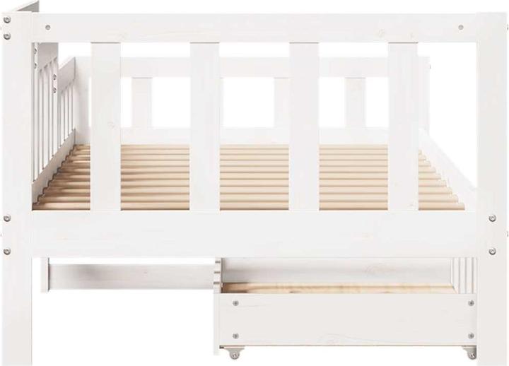 Image du produit VidaXL Lit de jour Lit d'appoint Canapé-lit Tiroirs 90x190cm Bois massif (90 x 190 cm)
