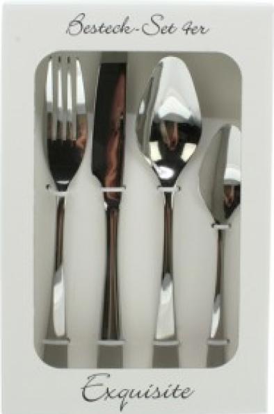 Produktbild Trend-24 Besteck-Set Exquisite 4tlg. Edelstahl 18/10 (4 Stück, Besteck Set)
