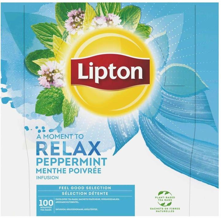 Immagine prodotto Lipton Bustine di tè alla menta piperita 100 pezzi (300 g)