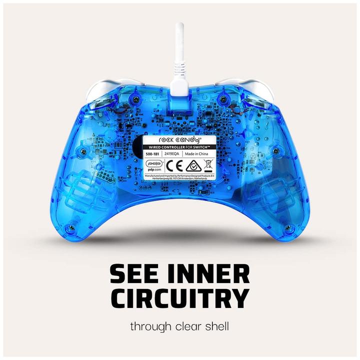 Actual product image PDP Rock Candy Wired Controller: Berry Brave Link (Switch OLED, Switch Lite, Switch)