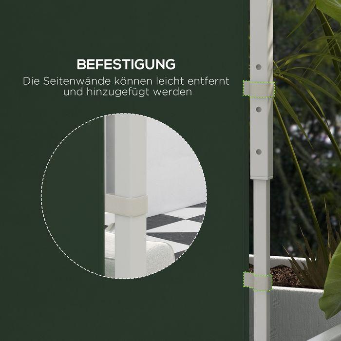 Produktbild Swisshandel24 2er-Set Seitenteile für Pavillon 3x3/3x6 m, Klettverschluss, Oxfordstoff, Grün (195 cm, 295 cm)