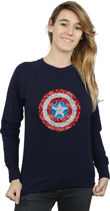 Image du produit - Sweat CAPTAIN AMERICA PIXELATED SHIELD - Femme (S)