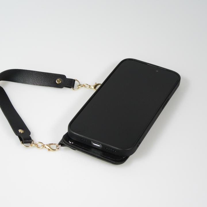 Immagine prodotto PhoneLook Coque Silicone soft touch avec pochette à cartes ou argent en cuir et lanière intégrée (Apple iPhone 14 Pro)