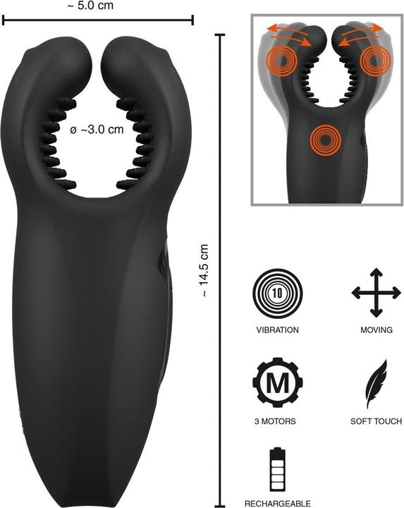 Actual product image Rebel Man Wand with Vibration and Moving Wings
