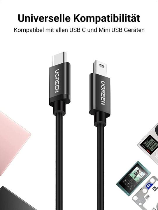Produktbild Ugreen USB-C – Mini USB (1 m, USB 2.0)