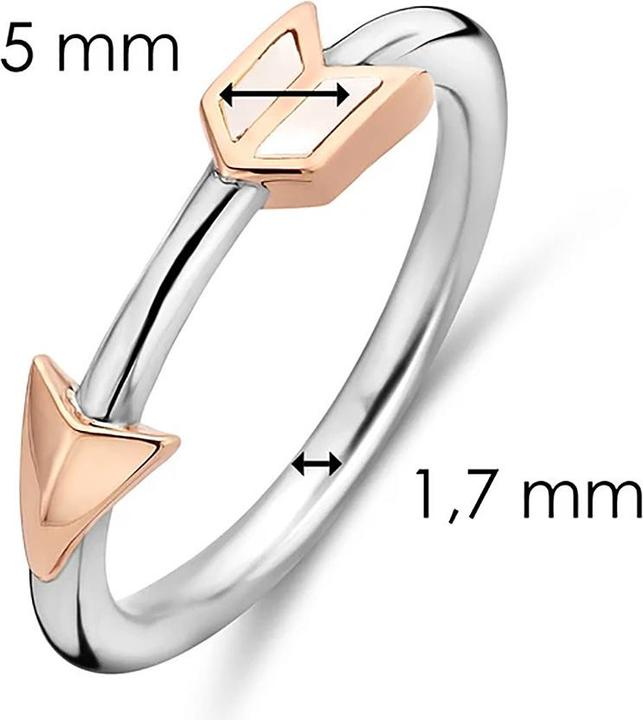 Actual product image Ti Sento Milano Ring mother-of-pearl bicolour 12198MW (54, 925 Silver)