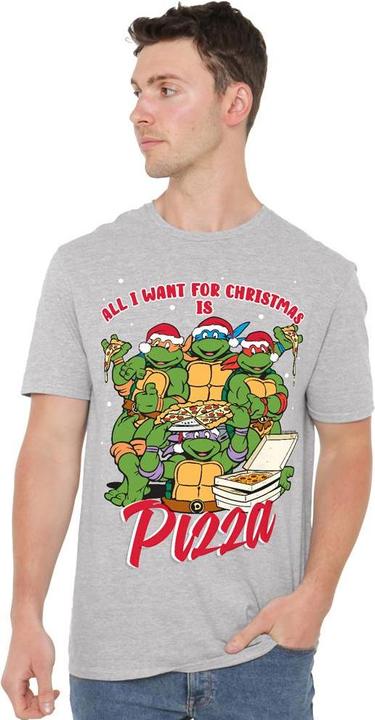 Immagine prodotto Teenage Mutant NT Maglietta Natale Pizza Uomo (4XL)